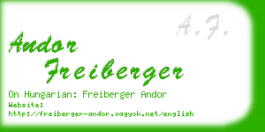 andor freiberger business card